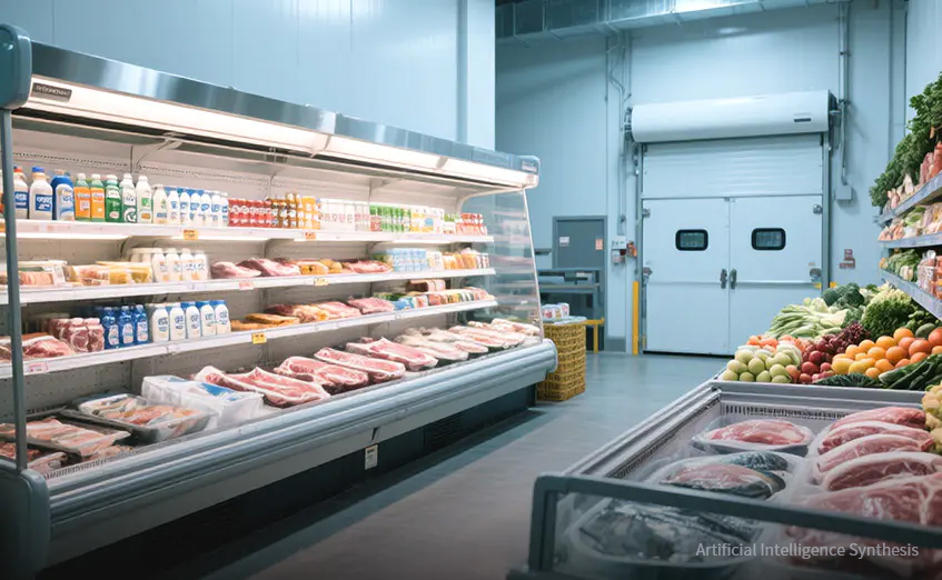 Refrigeration Units for بيع المواد الغذائية بالتجزئة